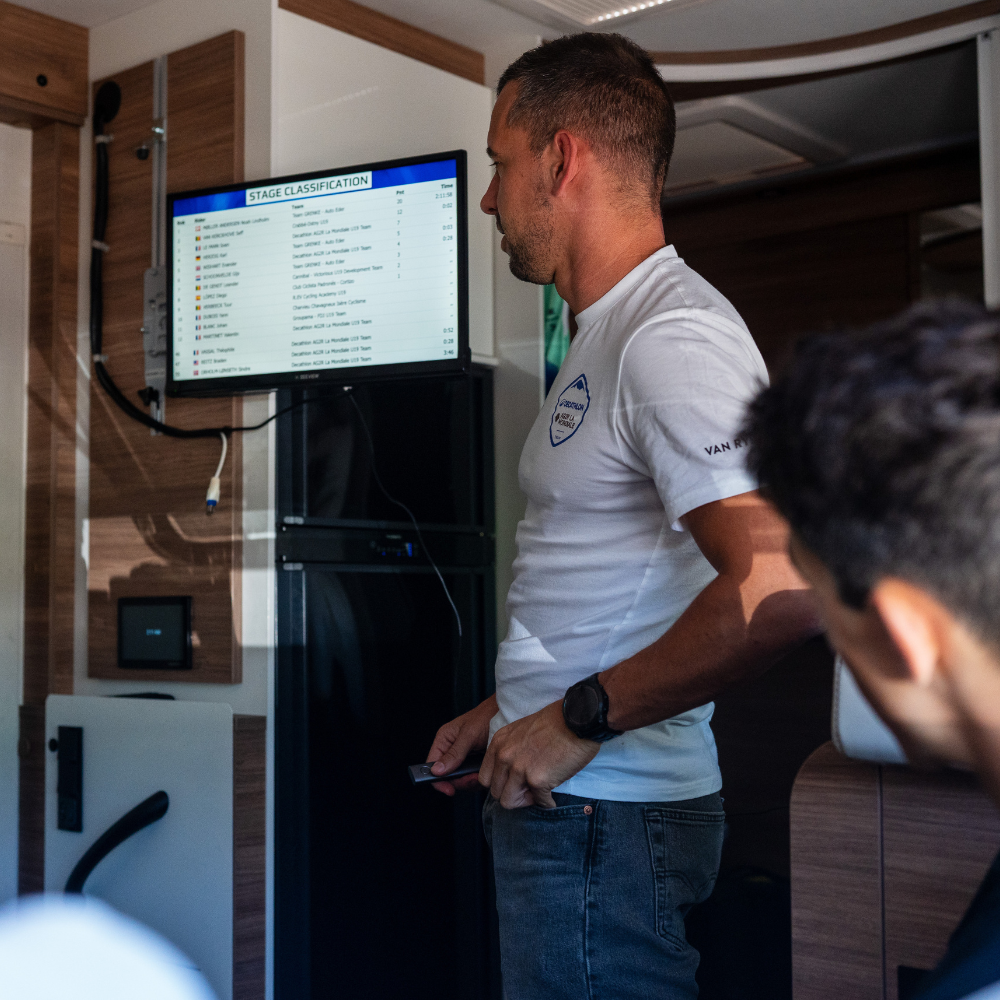 Le coach qui brief l'équipe